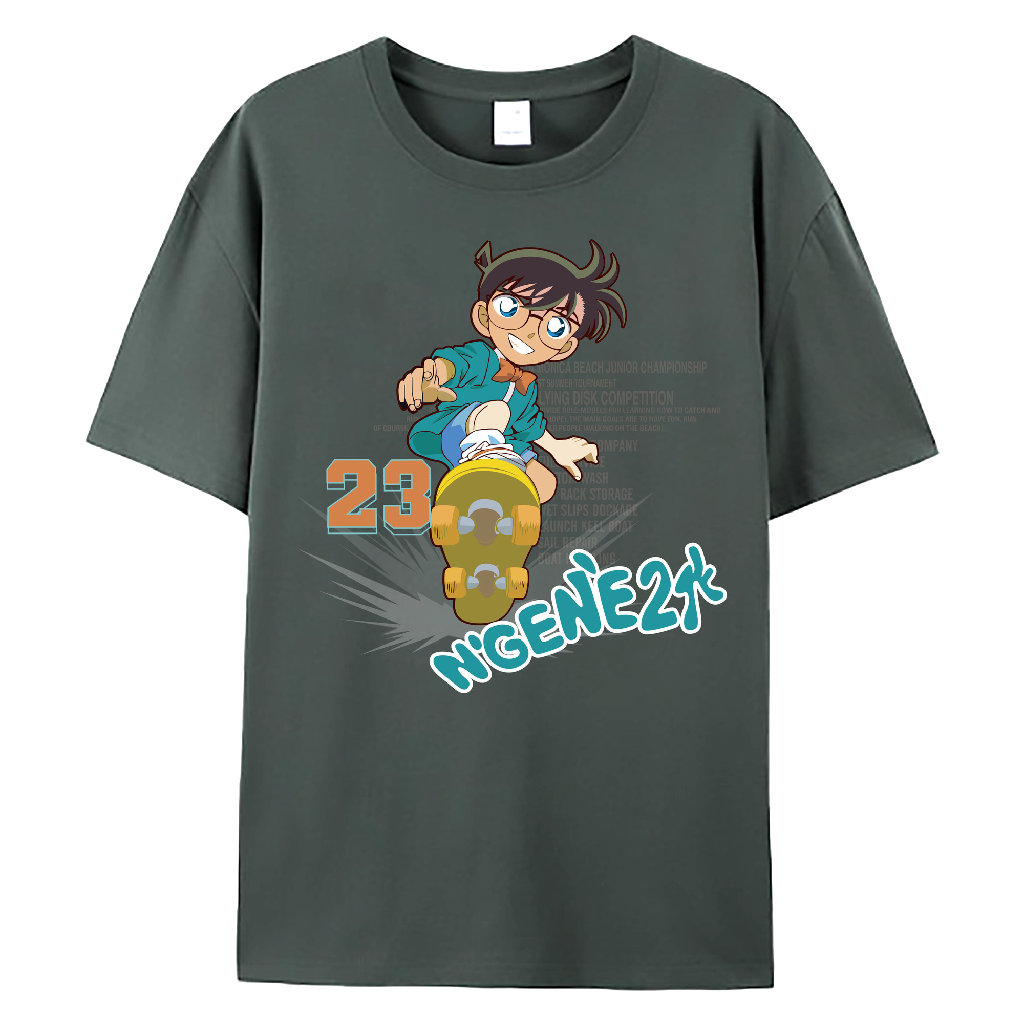 （画像用） 名探偵コナン 江戸川 コナン Detective Conan Conan Edogawa 綿100％ メンズ半袖Tシャツ｜肌触りやわらか＆通気性